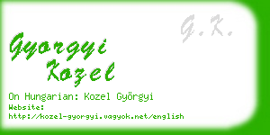 gyorgyi kozel business card